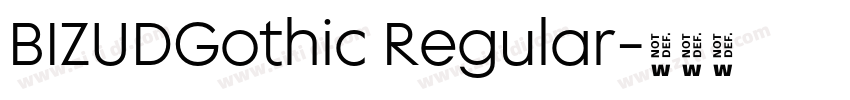 BIZUDGothic Regular字体转换